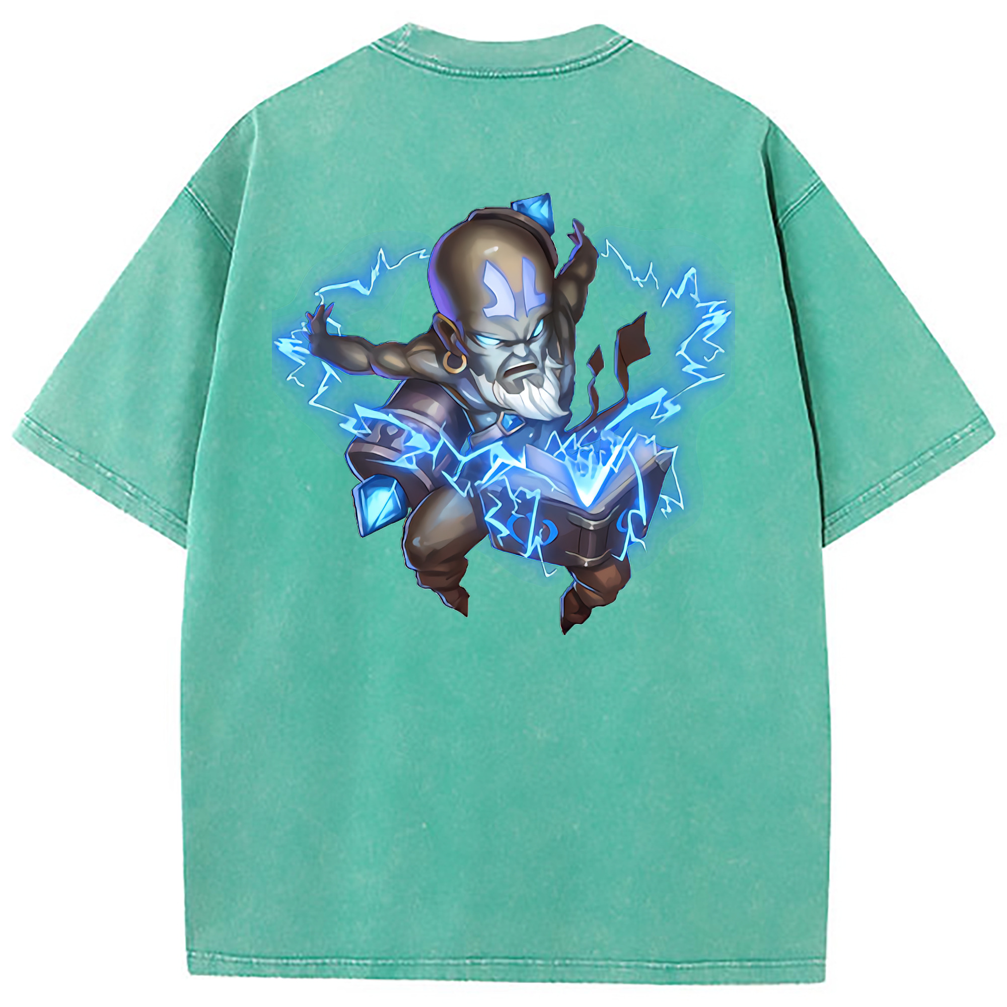 （画像用） リーグ・オブ・レジェンド League of Legends LOL 綿100% ヴィンテージ風 半袖Tシャツ（背面プリント）